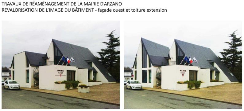 Réaménagement de la mairie d’ARZANO, Finistère : Image 1